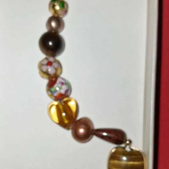 Persimmon Cameo Beaded Bagcharm Or  Keychain with Assorted Charm - Picture 6 of 9